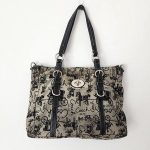 Coach Chelsea Horse‎ and Carriage Turn Lock Stagecoach Tote Shoulder Bag